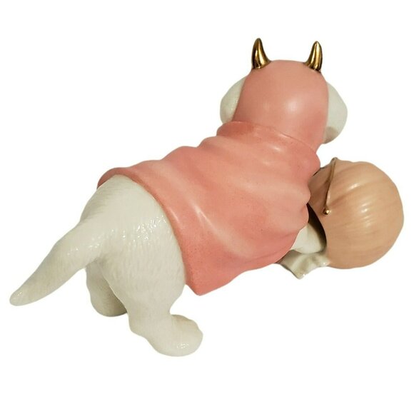 Lenox Puppy Sweet Little Devil Labrador Halloween Dog Pumpkin 24k Gold Accents - Picture 6 of 12